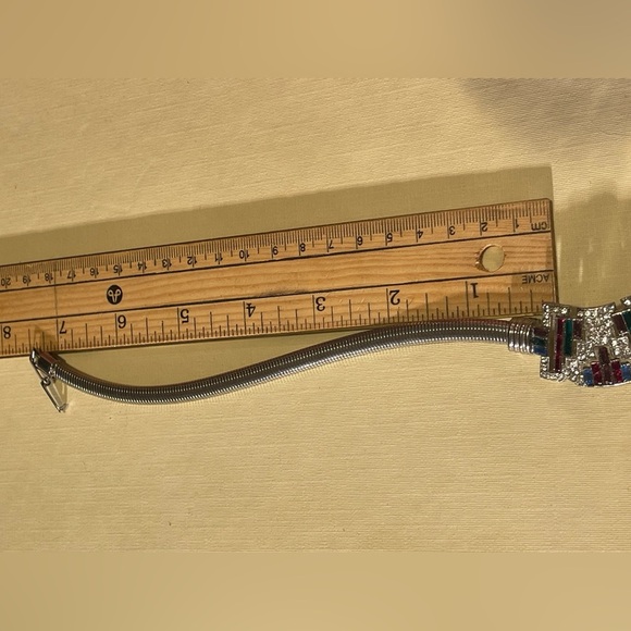 Vintage Silver Tone Snake Chain Choker - Picture 9 of 9